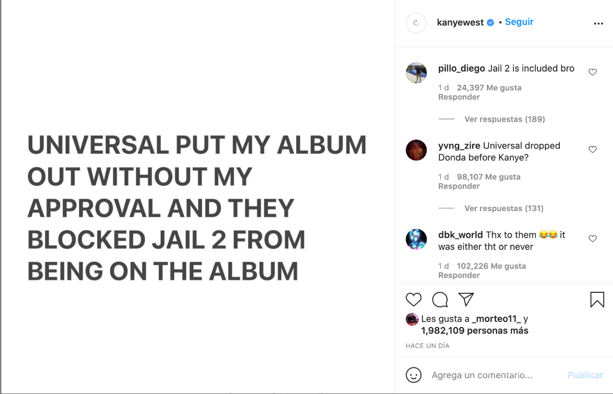 $!La inesperada llegada de “Donda” también fue una sorpresa para Kanye West, al parecer.