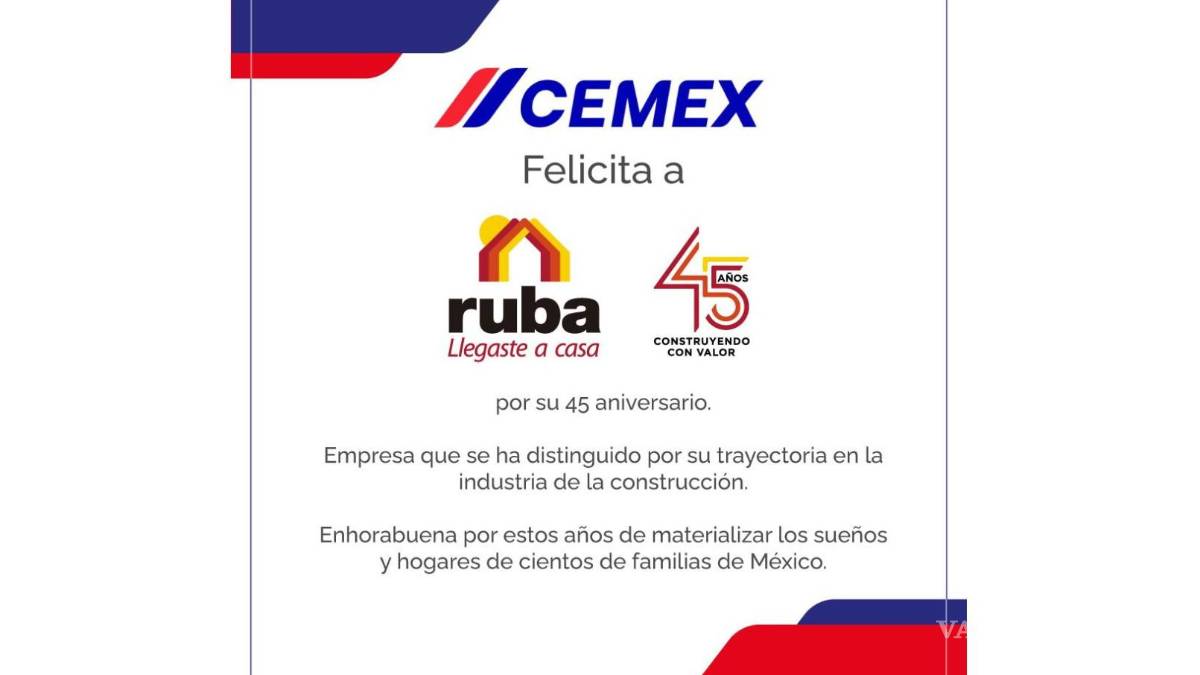 Ruba cumple 45 años marcando el rumbo de la vivienda en México
