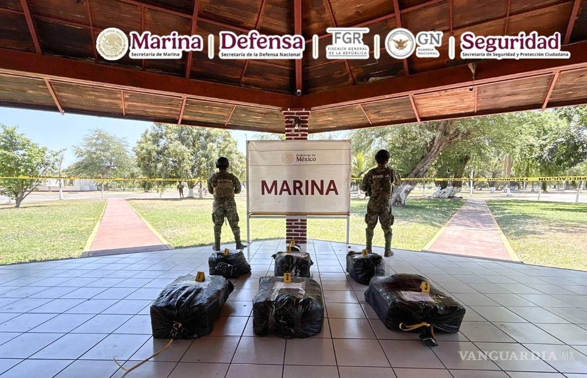 $!Aseguran 265 kilos de presunta cocaína frente a costas de Michoacán, con valor de 56.7 mdp