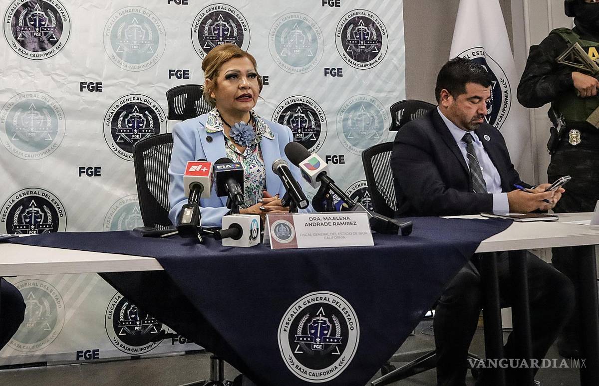 $!La titular de la Fiscalía General del Estado de Baja California, María Elena Andrade informó trabaja con el FBI para localizar a las tres personas desaparecidas.