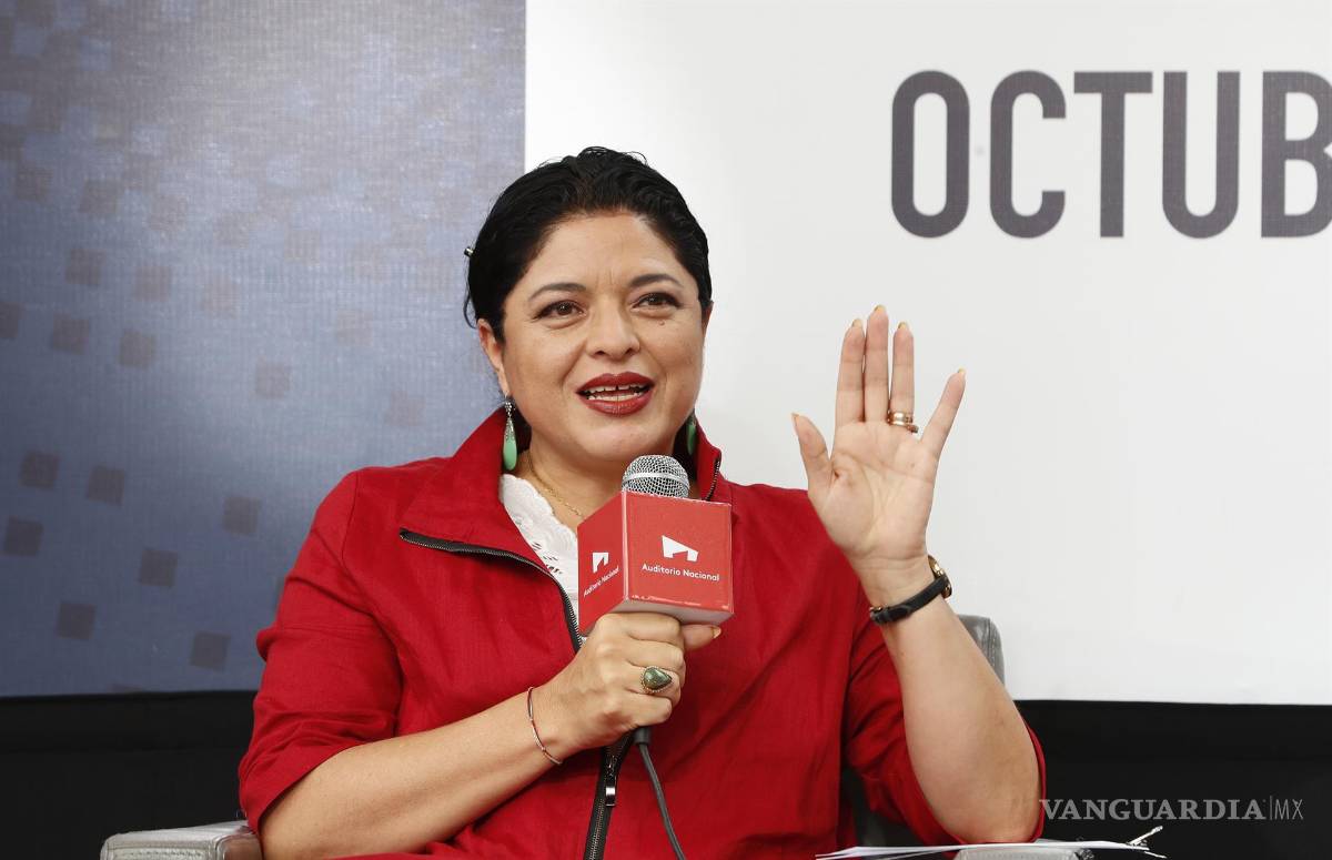 $!La secretaria de Cultura de México, Alejandra Frausto Guerrero en una rueda de prensa en el Auditorio Nacional, en Ciudad de México (México)