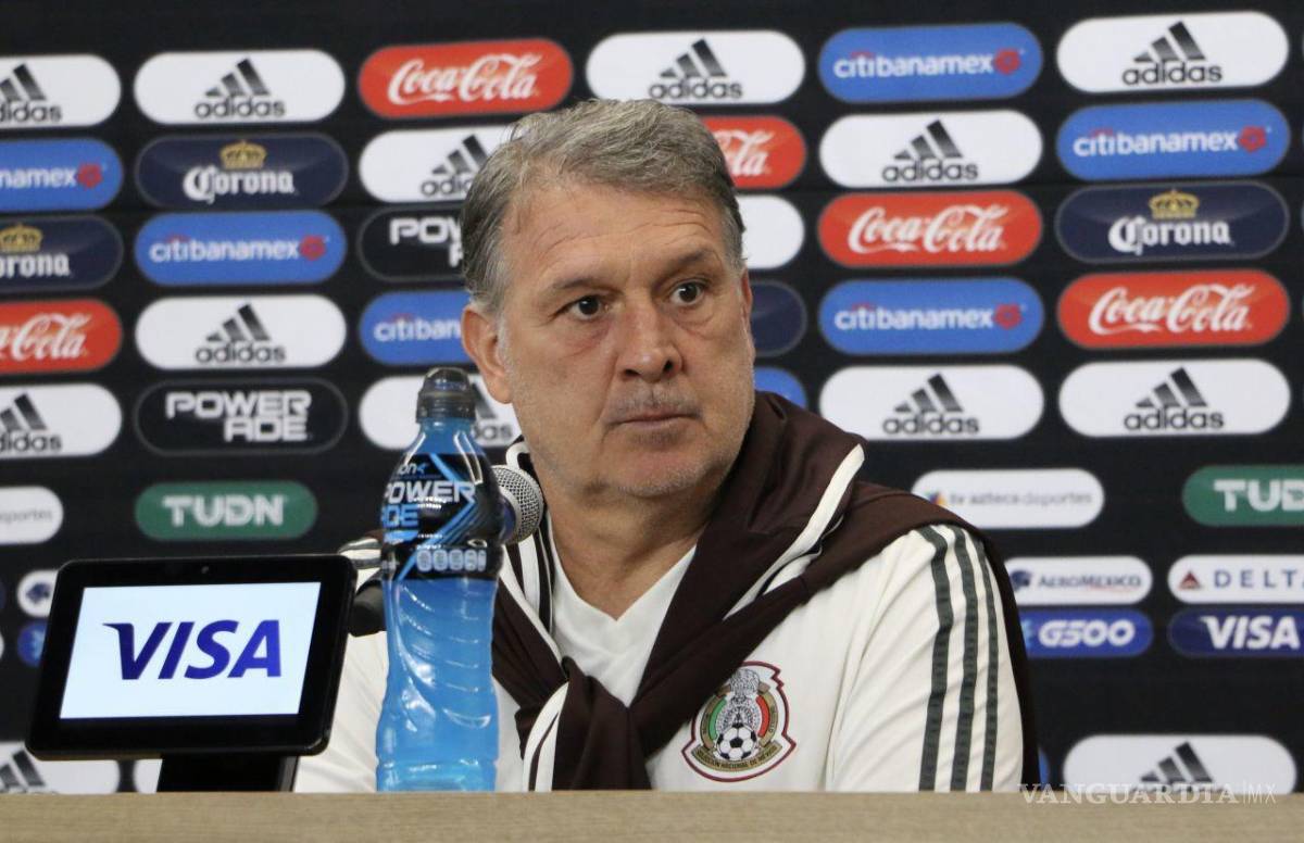 $!Gerardo Tata Martino, director técnico de la Selección Mexicana, durante la conferencia de prensa, previo al encuentro con su similar de Panamá en el Azteca.