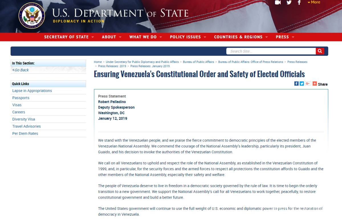 $!EU reitera su apoyo por un cambio de gobierno en Venezuela