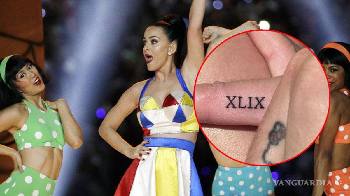 Katy Perry se hace tatuaje en honor al Super Bowl