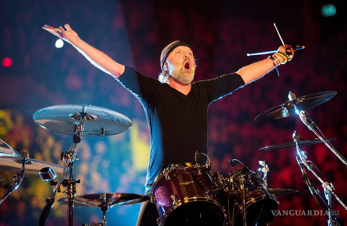 $!Lars Ulrich, batería de Metallica, en un concierto de la banda en el Royal Arena de Copenhague (Dinamarca) en 2017. EFE/EPA/NILS MEILVANG
