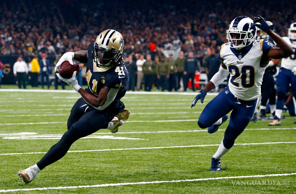 $!Con una peculiar celebración de Michael Thomas, los Saints frenan el invicto de los Rams y ahora ellos son los invencibles