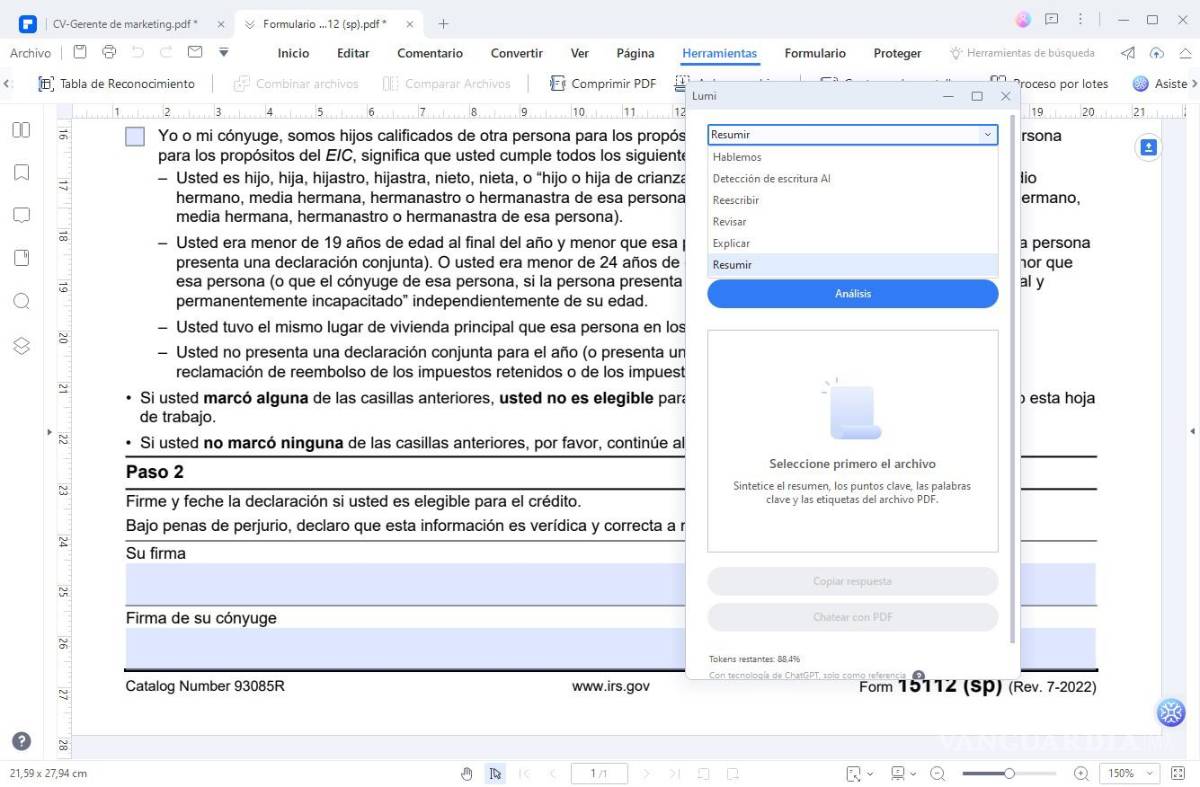 $!Primer paso para realizar resúmenes y extractos automáticos.