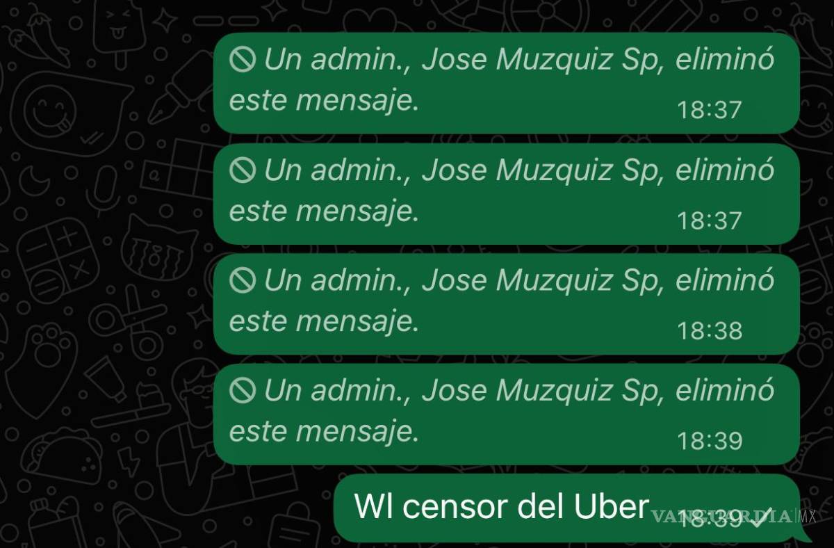 $!El censor del Uber ataca de nuevo.