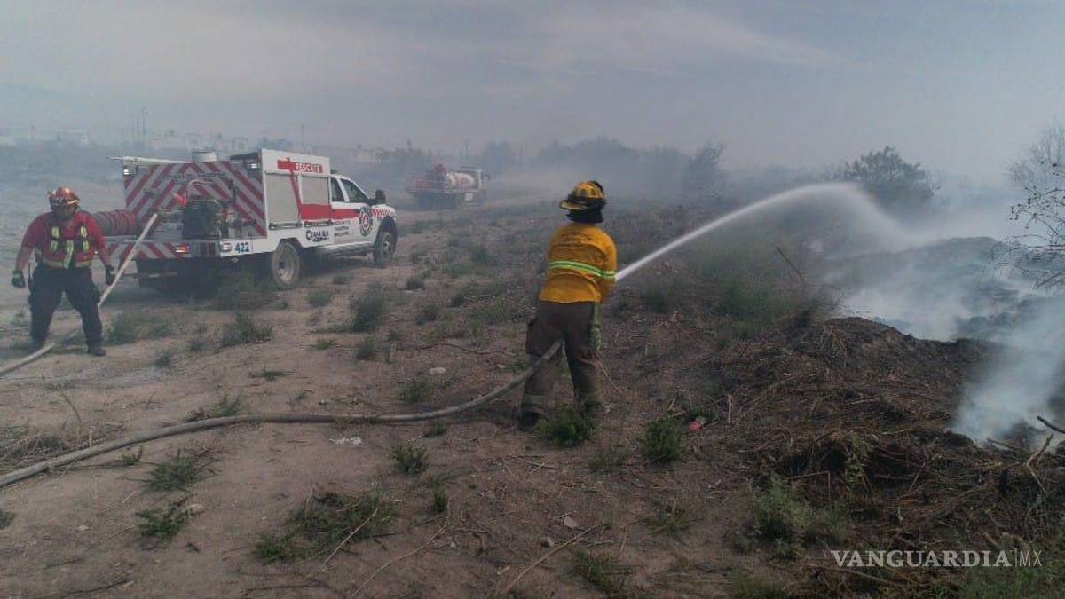 Incendio arrasa con más de 4.5 hectáreas de pastizal en Ramos Arizpe; autoridades confirman que fue provocado