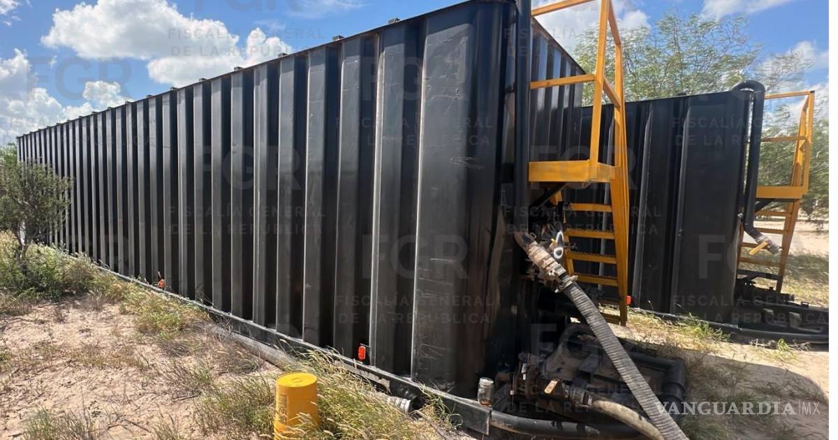 Decomisa FGR un millón 355 mil litros de huachicol en Reynosa, deja dos detenidos