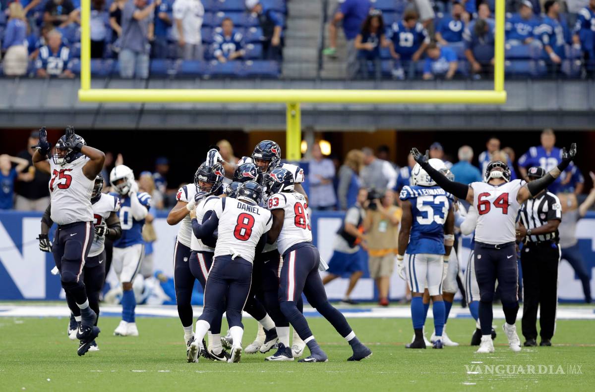 $!Fairbairn anota gol de campo y le da triunfo a los Texans ante Colts