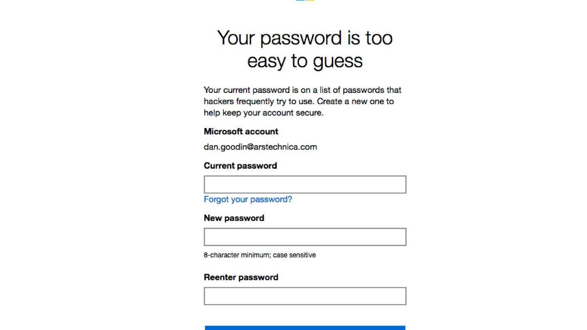 Microsoft prohíbe las contraseñas ‘tontas’