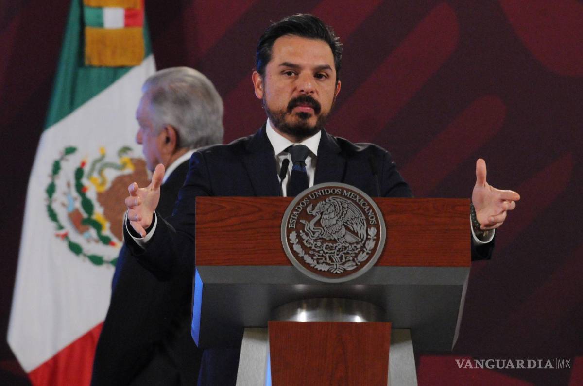 $!Zoé Robledo, director del IMSS, participa en la conferencia mañanera el 14 de febrero de 2023.