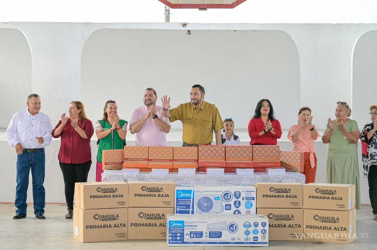 $!Se realizó la entrega de minisplit a la dirección de la escuela primaria Moderna Venustiano Carranza.