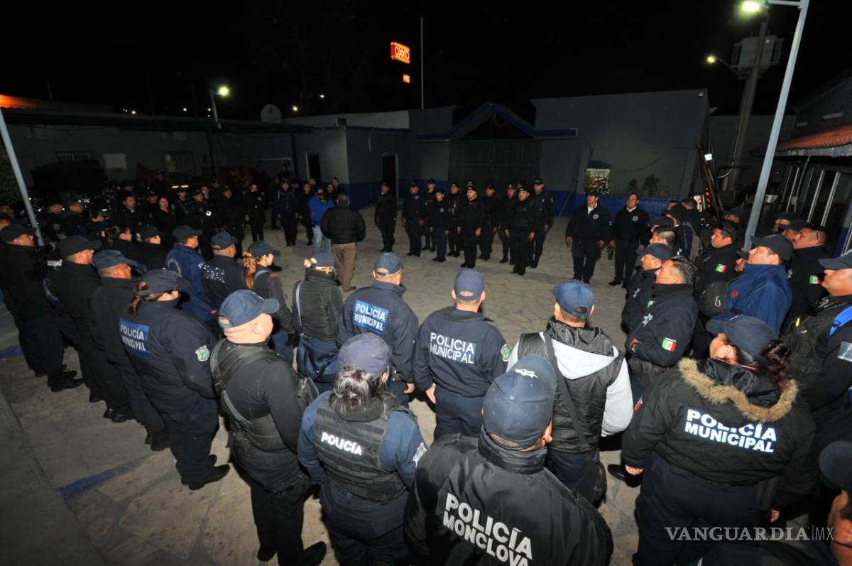 $!Policías implementan operativo "marabunta" en Monclova