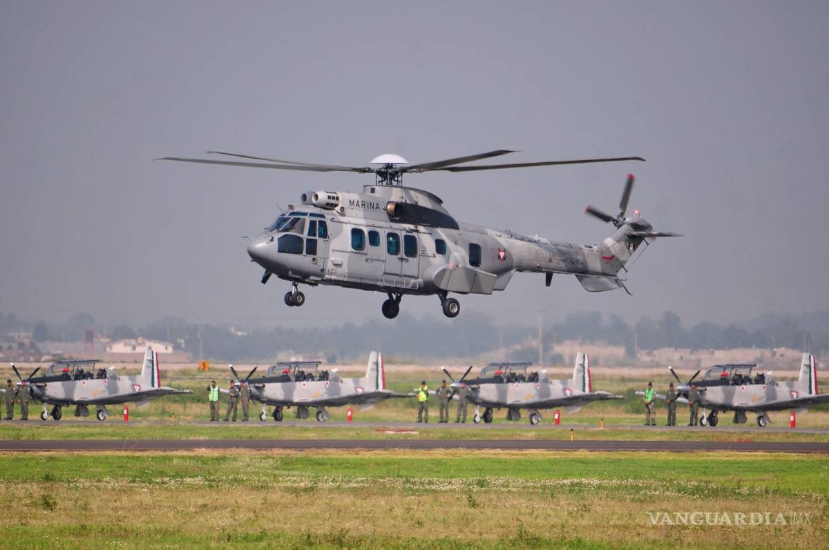 $!‘Calienta motores’ la Fuerza Aérea Mexicana para desfile del 16 de septiembre