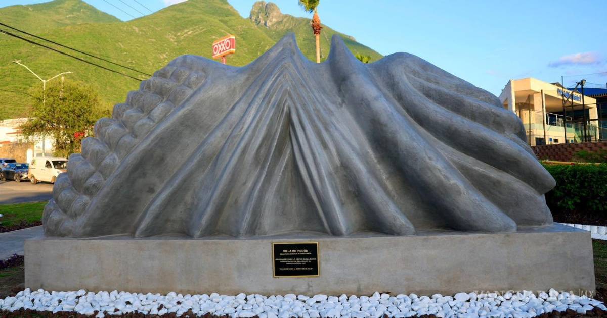 Develan obra inspirada en el Cerro de la Silla en el municipio de Guadalupe, Nuevo León