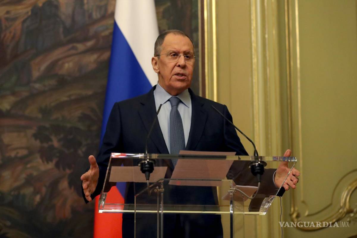 $!El ministro de Relaciones Exteriores de Rusia, Sergei Lavrov en una conferencia de prensa en Moscú, Rusia.