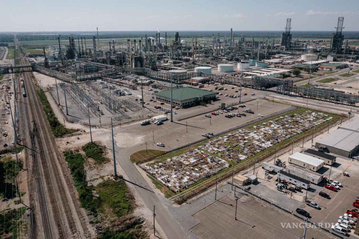 $!Una refinería de Marathon, lugar de un incendio reciente, en Lions, Luisiana, el 1 de septiembre de 2023. La refinería está en un área conocida como Cancer Alley.