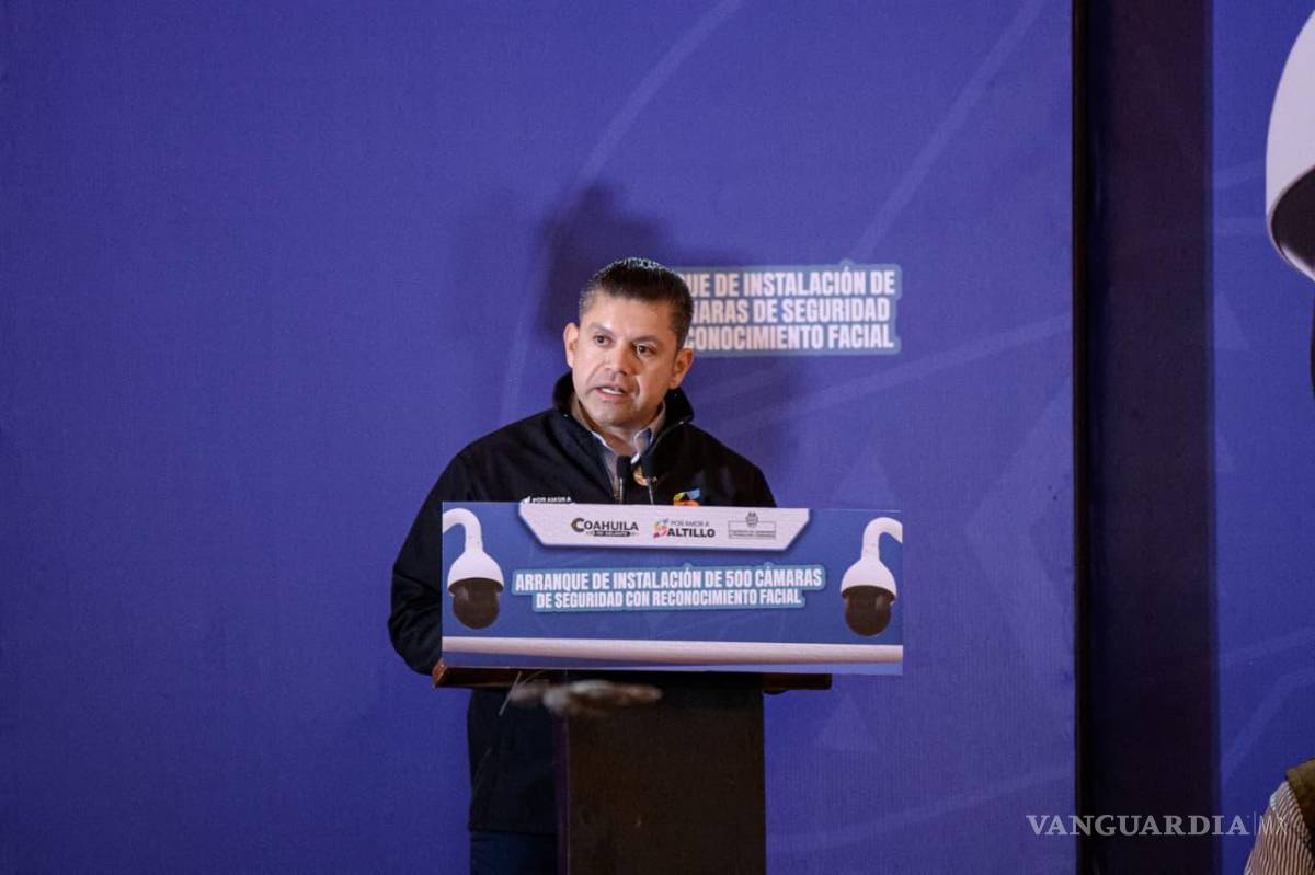 $!Miguel Ángel Garza, comisionado de Seguridad, destacó que con las 500 nuevas cámaras Saltillo incrementa en 56% su infraestructura de videovigilancia.