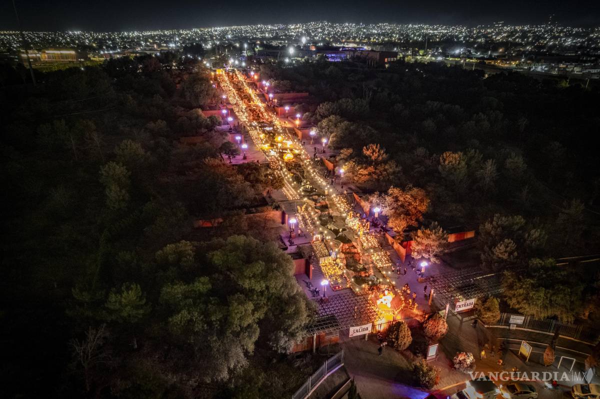 $!Por más de 200 escalones, este mega altar en el Parque Las Maravilla es uno de los atractivos en esta temporada.