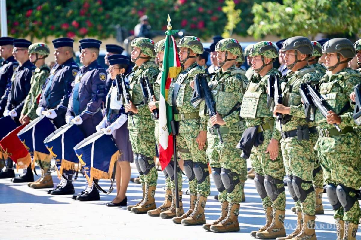 $!Autoridades civiles y militares participaron en la ceremonia por los Niños Héroes de Chapultepec.
