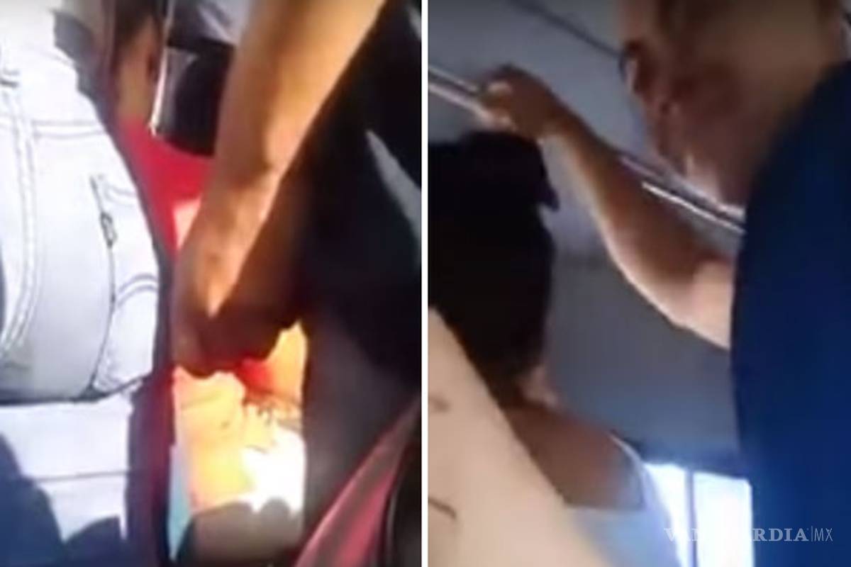 Sujeto frota su miembro en usuaria de transporte público, se ríe al ser descubierto