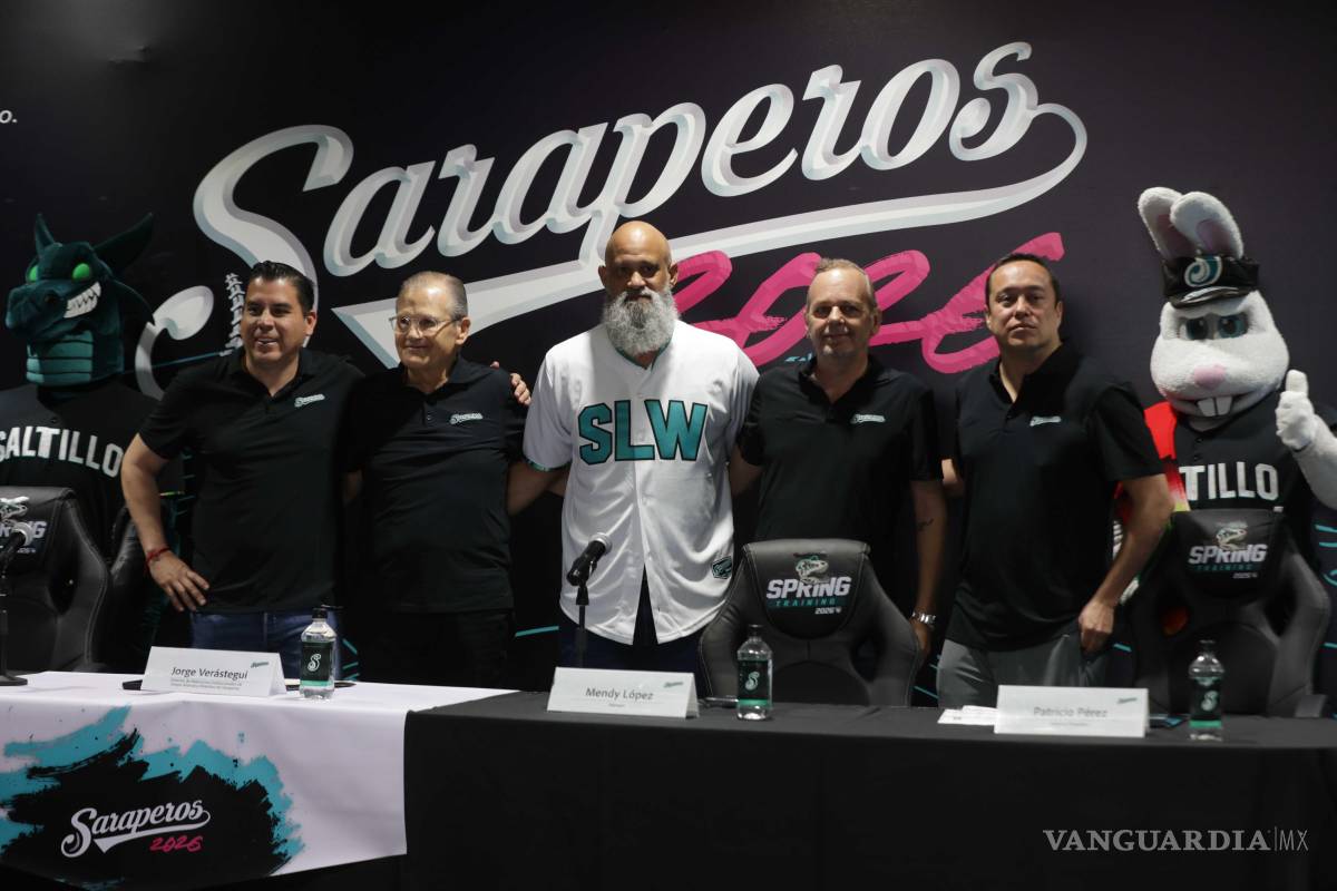 $!En rueda de prensa se anunció oficialmente a Mendy López como Manager de los Saraperos de Saltillo.