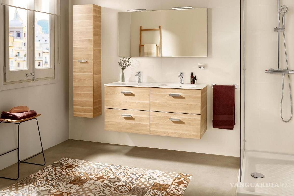 $!Los baños vienen en tonos blancos y naturales.