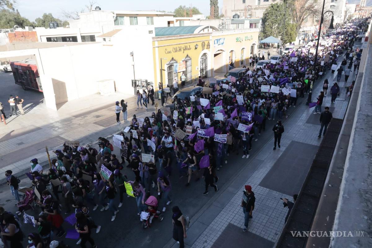 ¡‘Ya basta’! gritan miles de mujeres contra la violencia; un histórico 8M para Saltillo