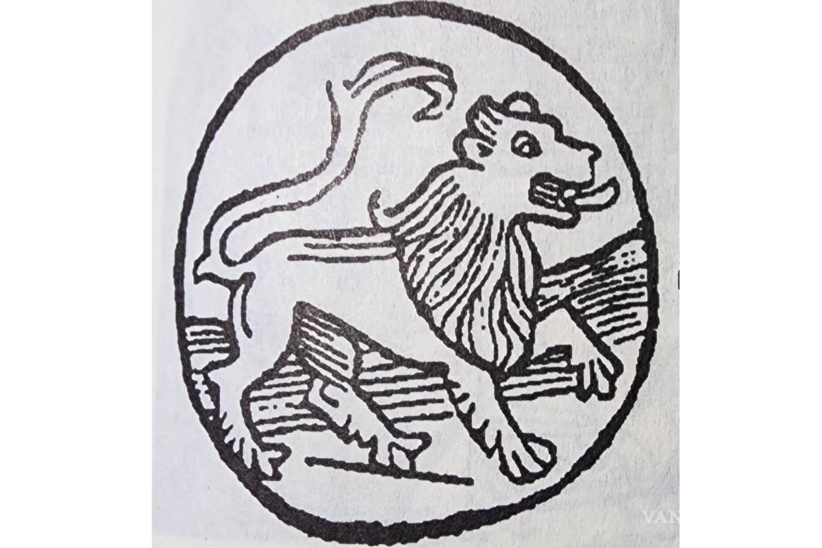 $!Antiguo signo medieval de Leo en el Zodiaco.