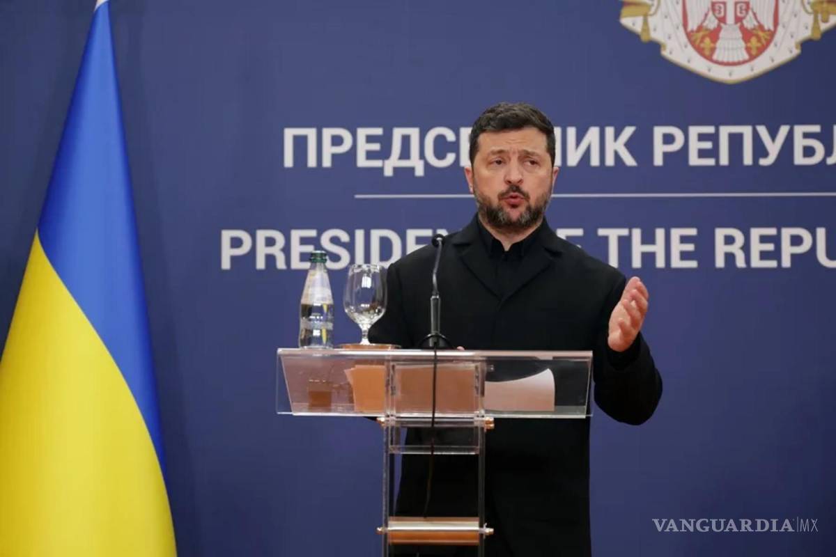 $!El presidente de Ucrania, Volodímir Zelenksi ofrece una conferencia de prensa.