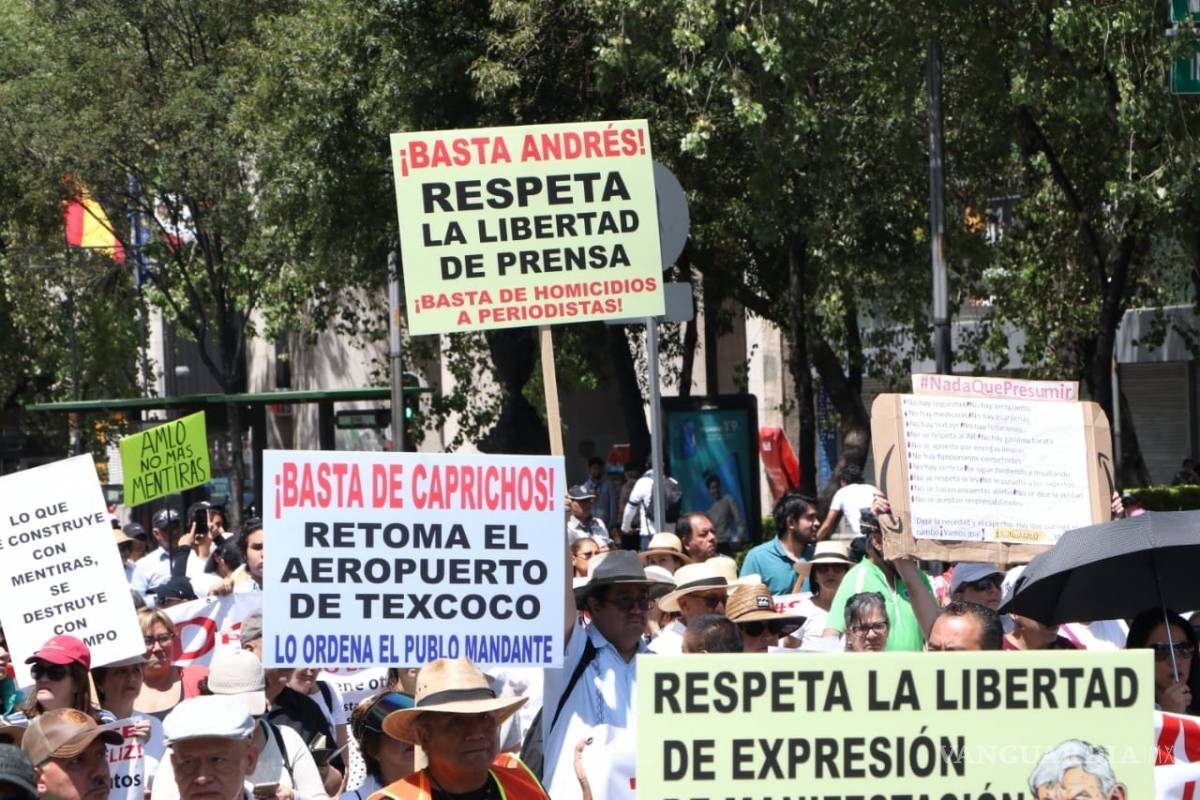 $!Protestas contra AMLO en varios puntos del país, en su Primer Informe
