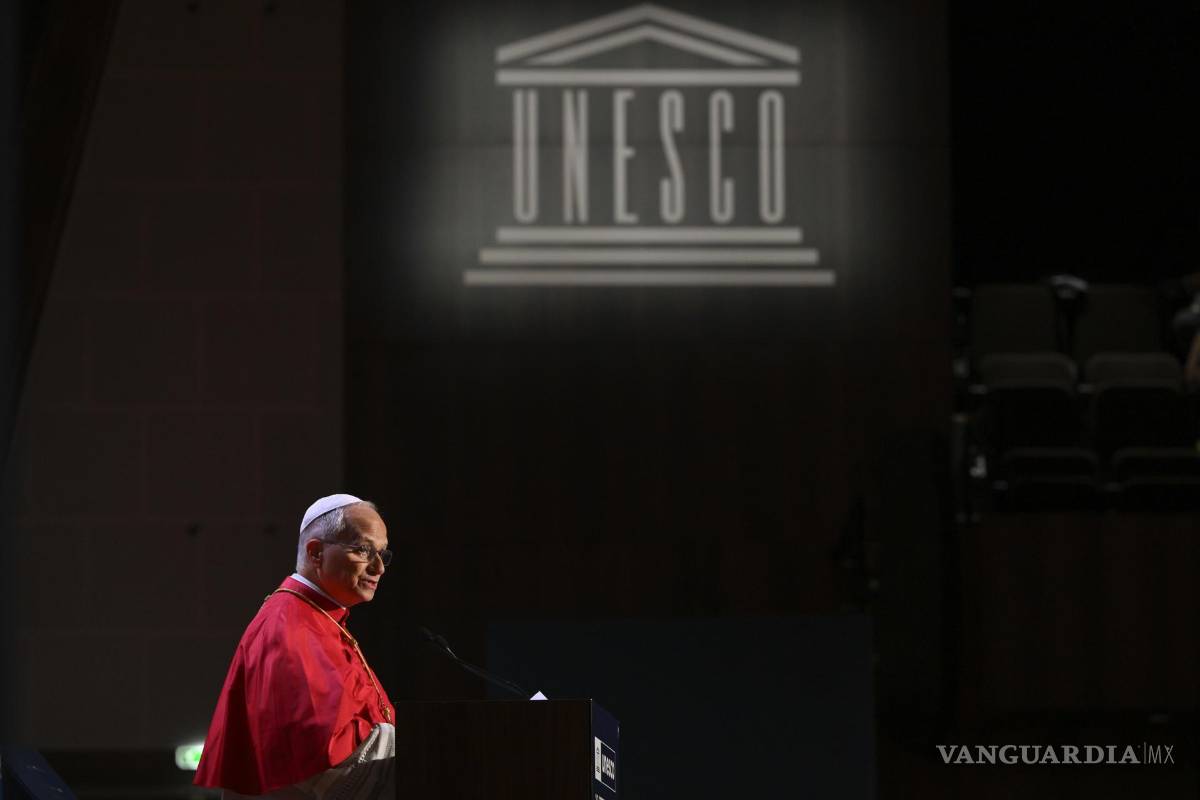 $!El papa León XIV da un discurso en la sede de la Organización de las Naciones Unidas para la Educación, la Ciencia y la Cultura (Unesco), en París.