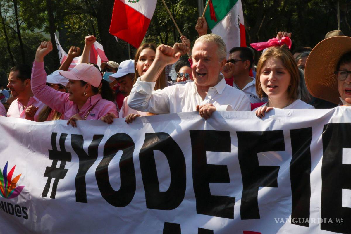 $!Ciudadanos marcharon en defensa del INE, ya que señalan que la Reforma Electoral promovida por el Ejecutivo, Andrés Manuel López Obrador, atenta contra la democracia y autonomía del Instituto Nacional Electoral.
