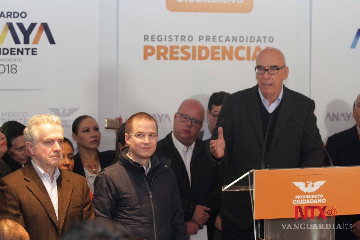 Dante Delgado impide cuestionamientos de la prensa a Ricardo Anaya