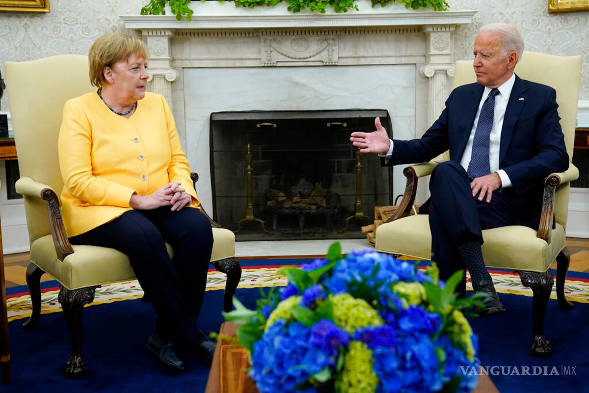 Recibe Biden a Merkel en la Casa Blanca; la agenda está marcada por China y gasoducto Nord Stream