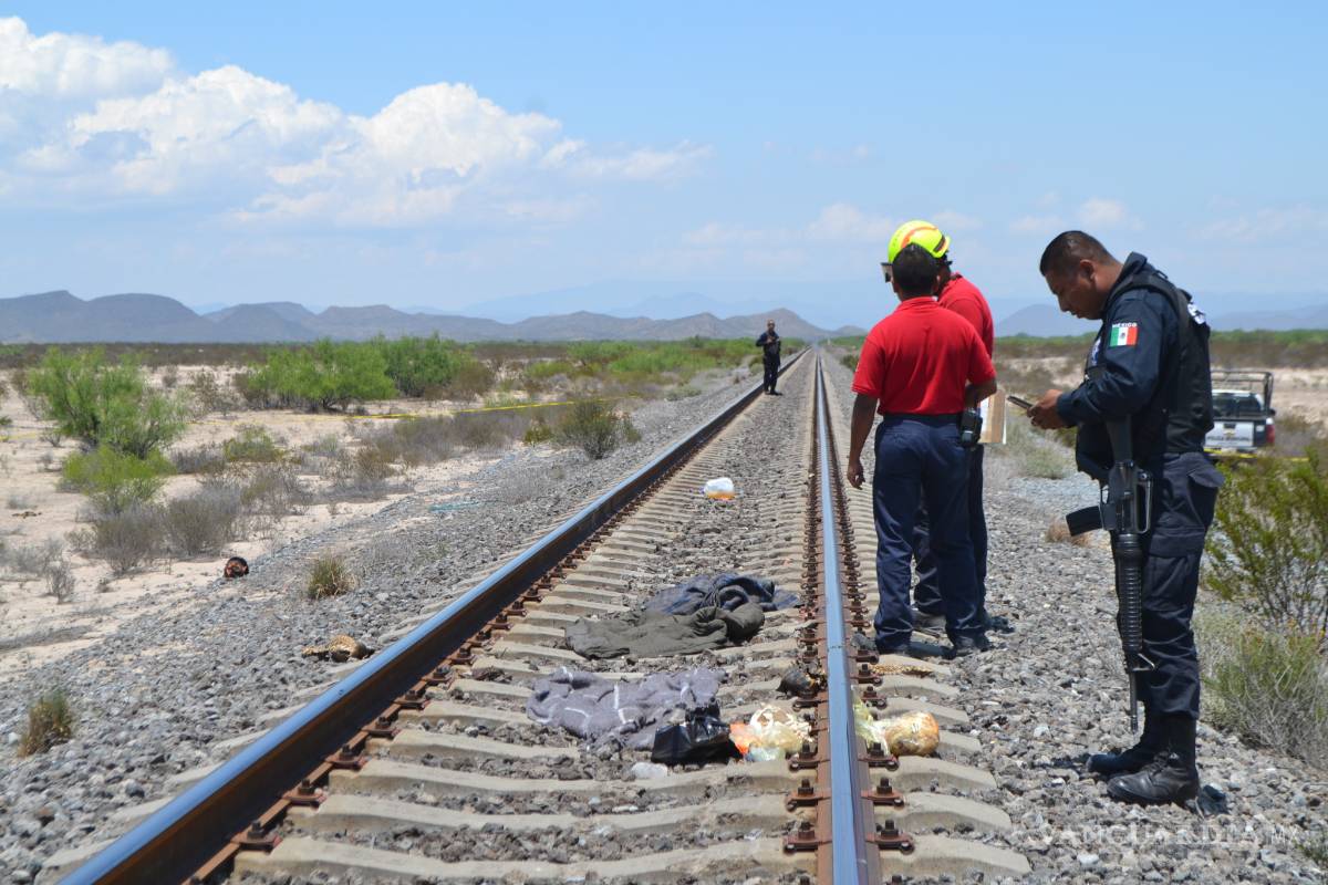 Tren destroza a migrante en el ejido Mesillas de Ramos Arizpe