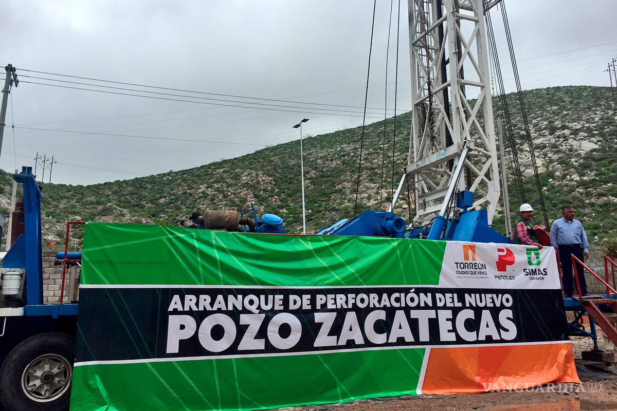 Perfora Peñoles pozo de agua para 25 colonias de Torreón