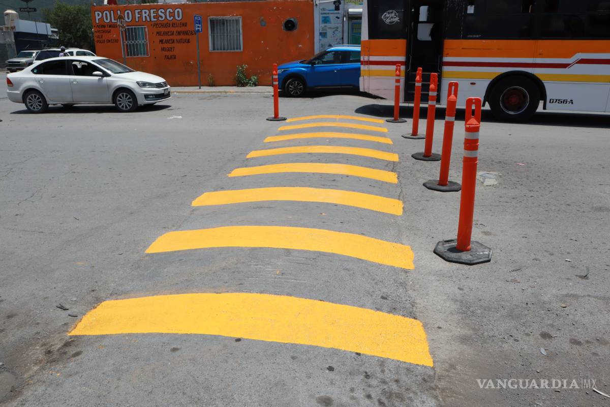 $!IMMUS mejora la seguridad vial con delimitación de cruces peatonales y reductores de velocidad.