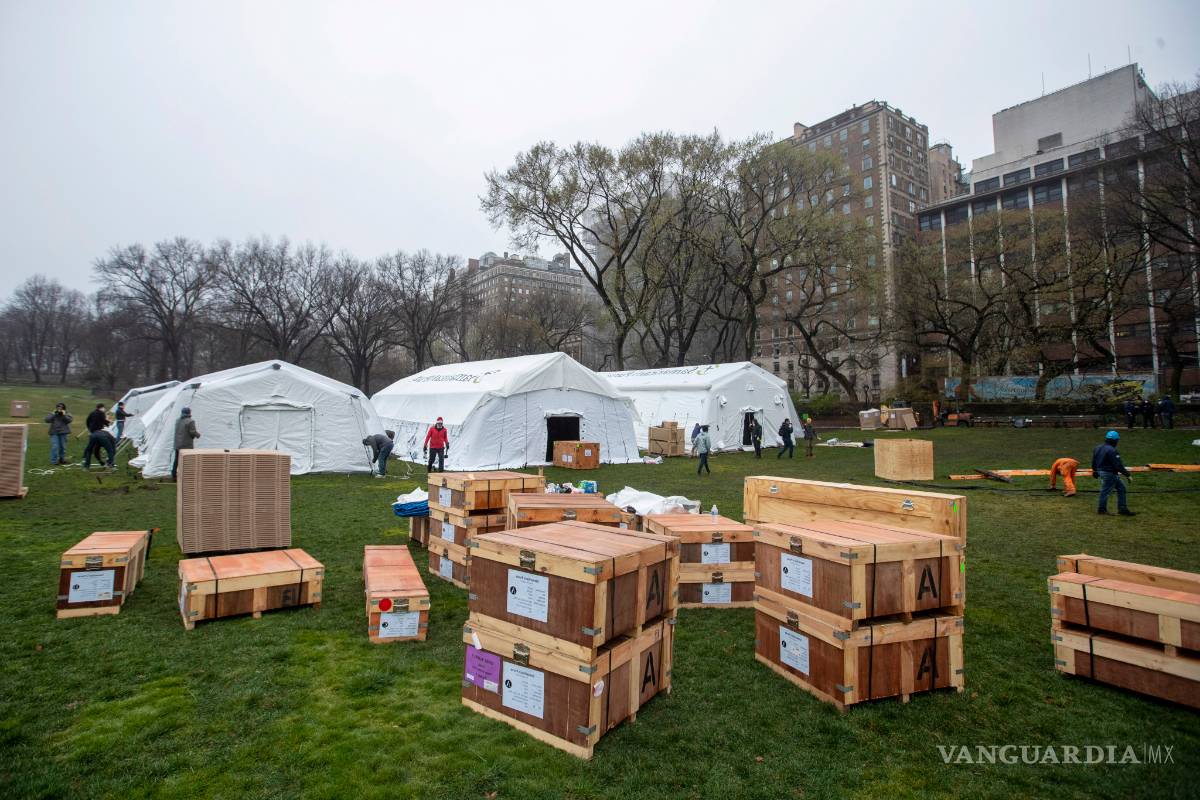 Instalan hospital en el Central Park