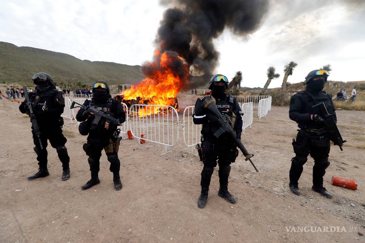 Queman en Saltillo droga con valor de 41 millones de pesos