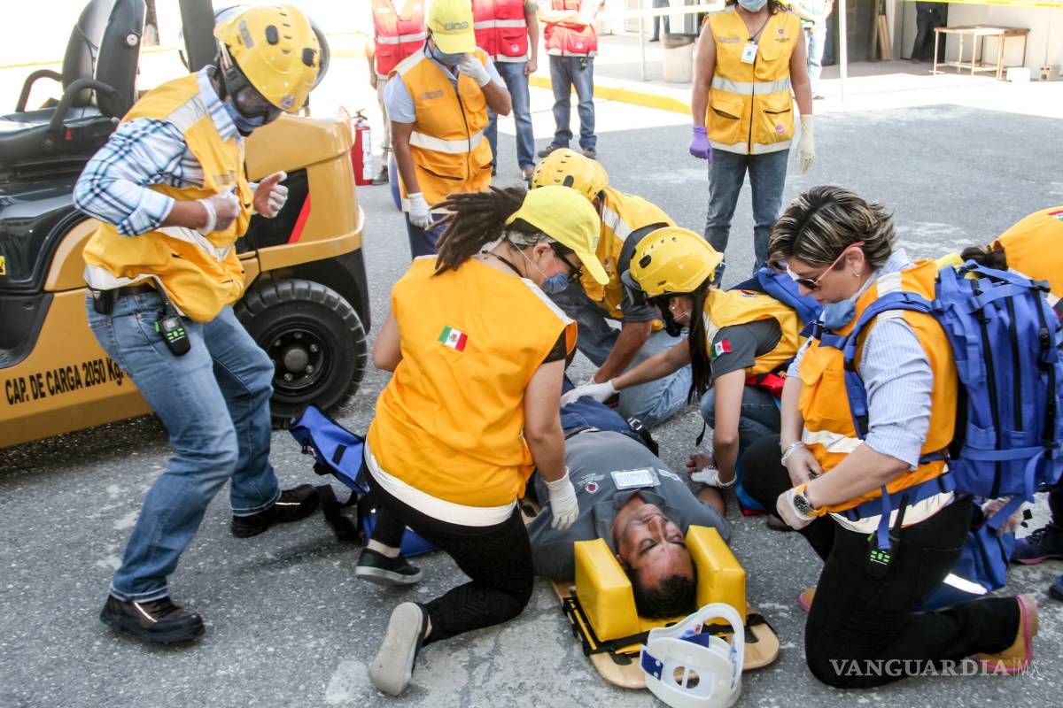 Realizan simulacro de lesionados en el Ciqa de Saltillo