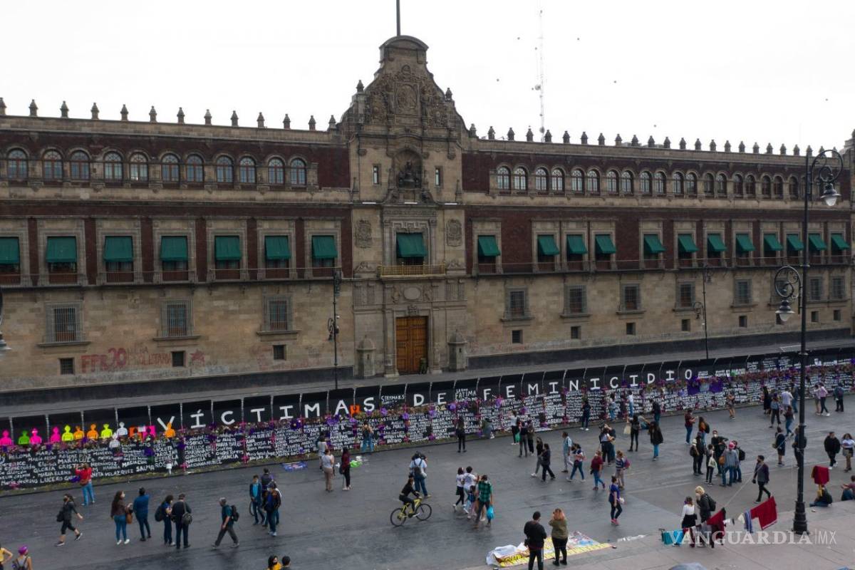 $!Palacio Nacional se convirtió en el 'muro de la memoria' (fotogalería)