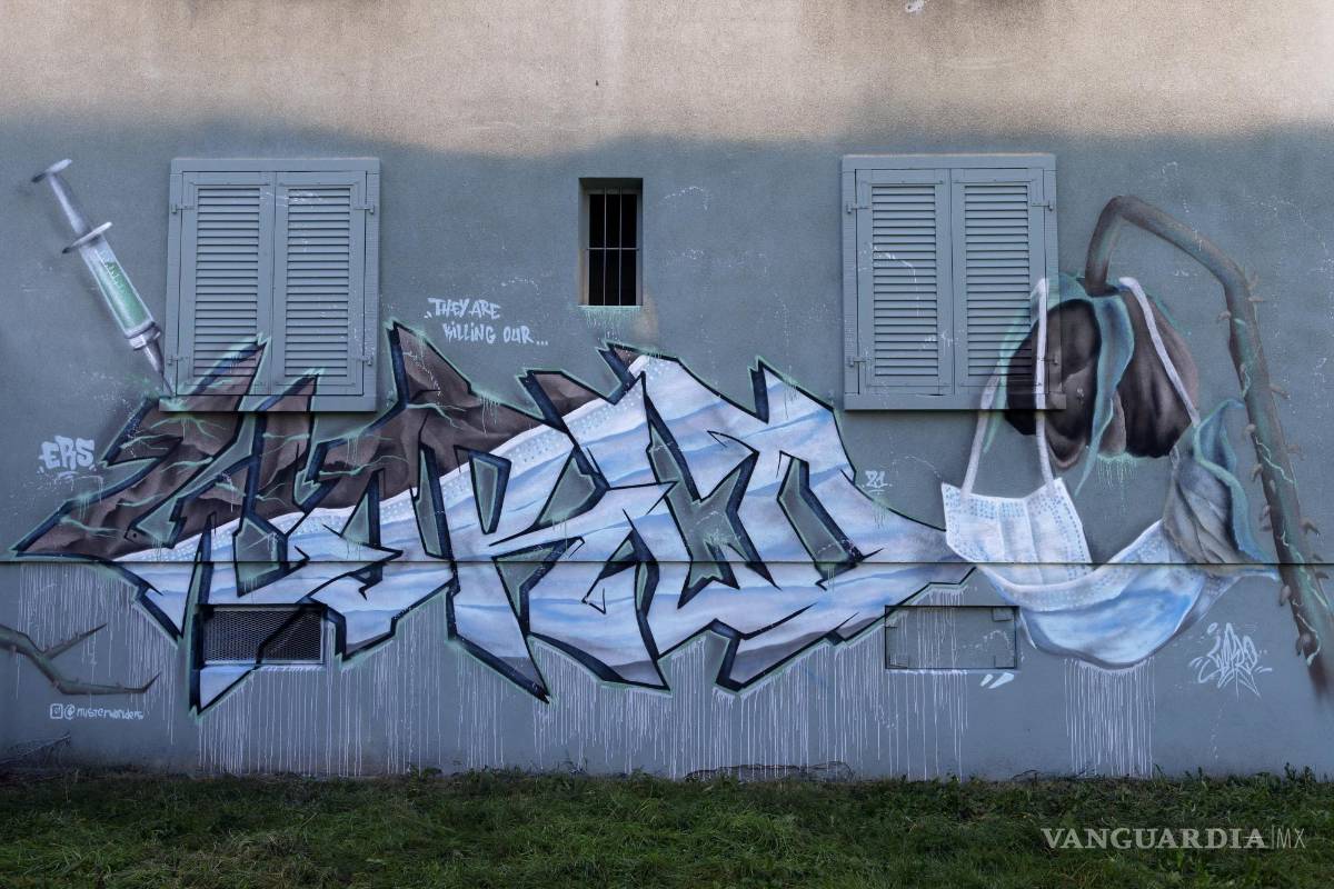 $!Mural en el distrito de Fontenette durante la novena edición de Pump Up The Jam, en Carouge, cerca de Ginebra, Suiza. EFE/EPA/Salvatore Di Nolfi