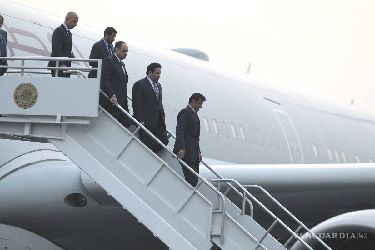 Llega a México el emir de Qatar para visita oficial