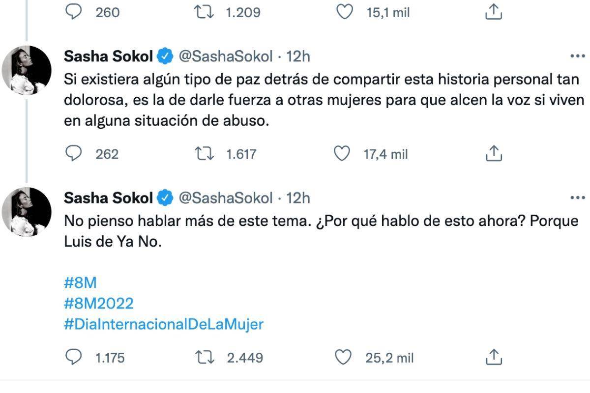 $!En el marco del Día Internacional de la Mujer, Sasha Sokol alzó la voz sobre el abuso que sufrió cuando tenía 14 años.