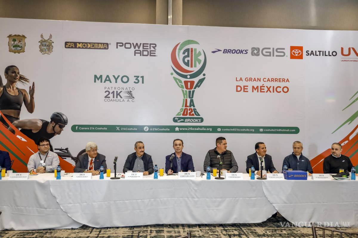 $!Autoridades, patrocinadores y organizadores presentaron oficialmente la edición 29 del Medio Maratón 21K Coahuila.