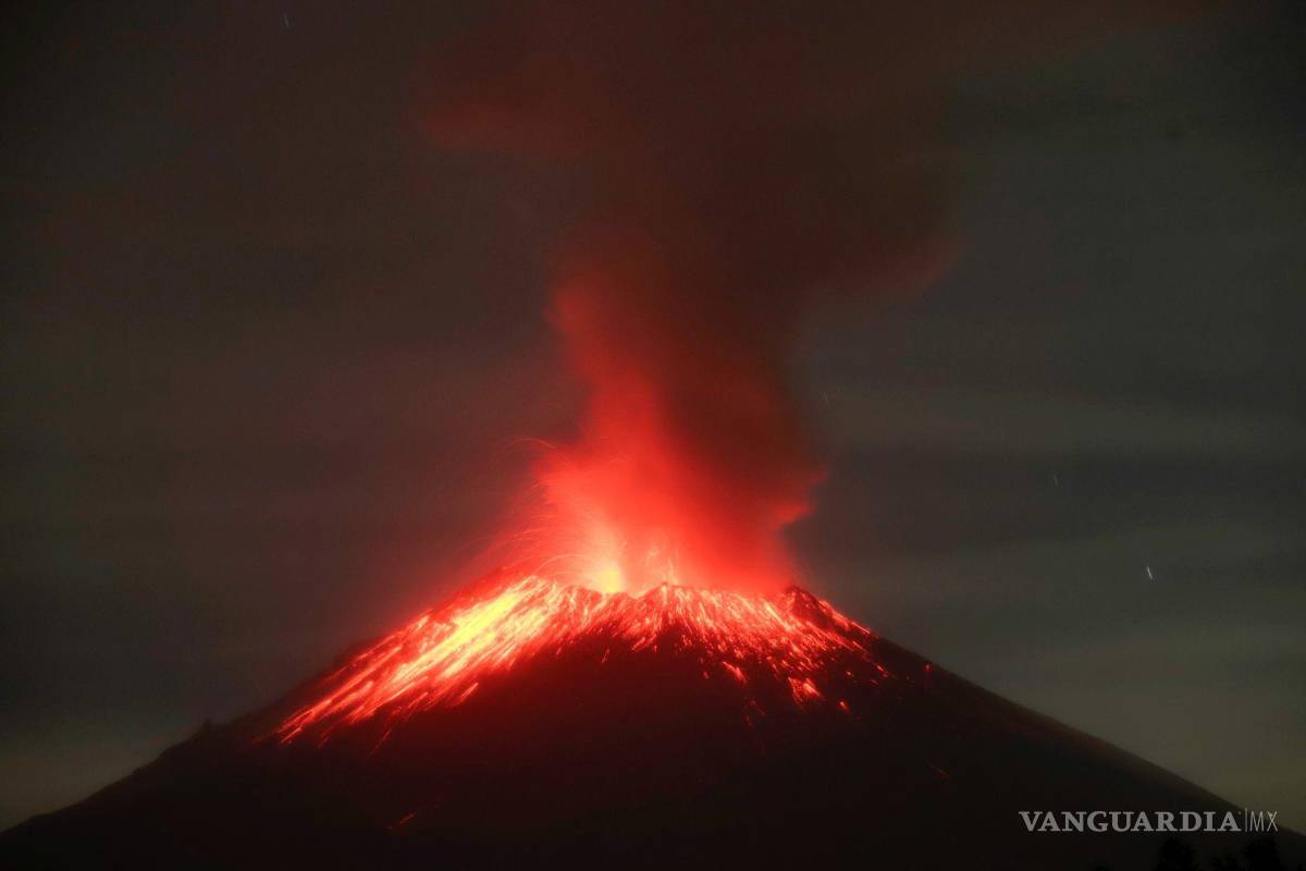 Asombrosas imágenes de la actividad del volcán Popocatépetl