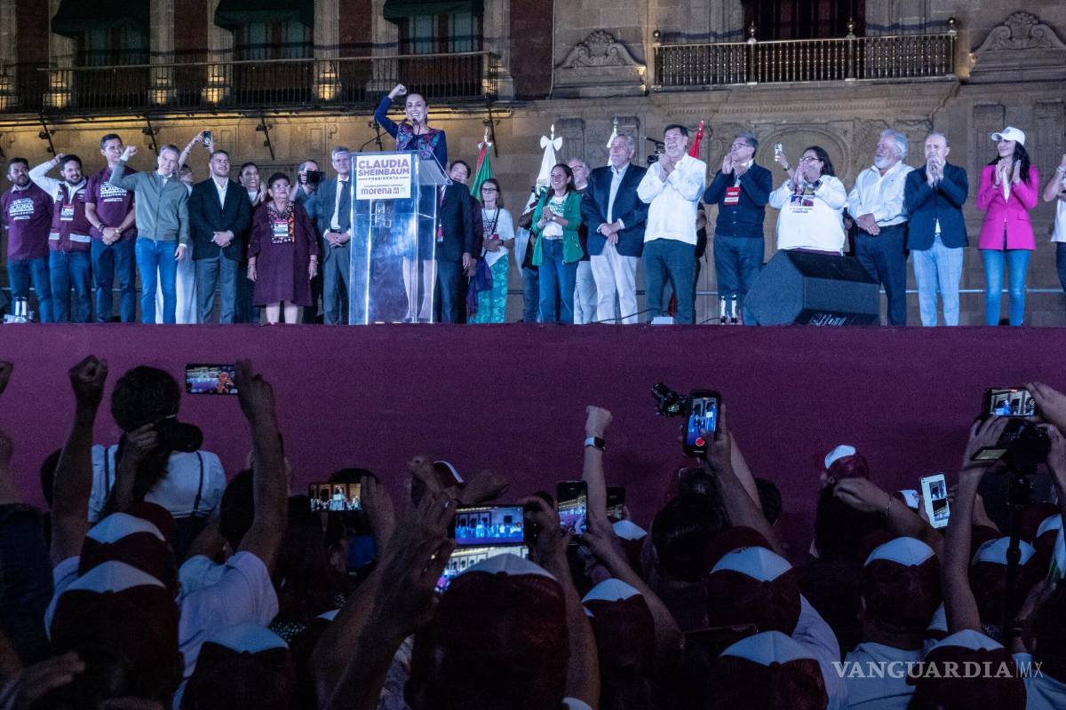 $!Claudia Sheinbaum celebrando su victoria electoral el lunes. Ganó la presidencia de México con el mayor número de votos de la historia reciente.